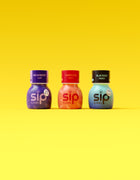 SIP Elixir bottles of Dreamberry, Hurricane and Blue Razz