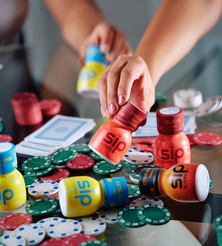 SIP Elixirs - Various flavors of SIP and poker chips